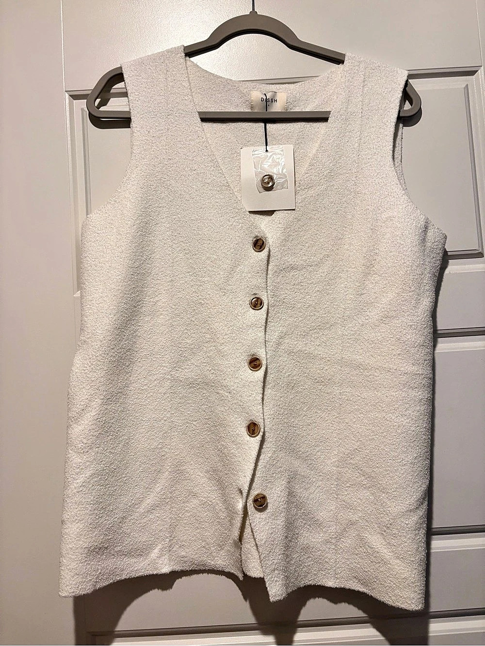 DISSH Marlowe Off White Boucle Vest